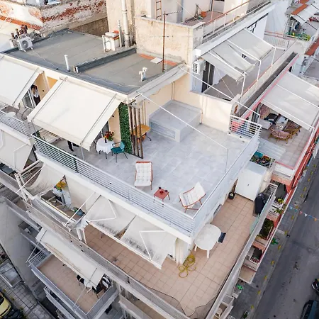 Апартаменты Penthouse Loft With Huge Terrace Салоники